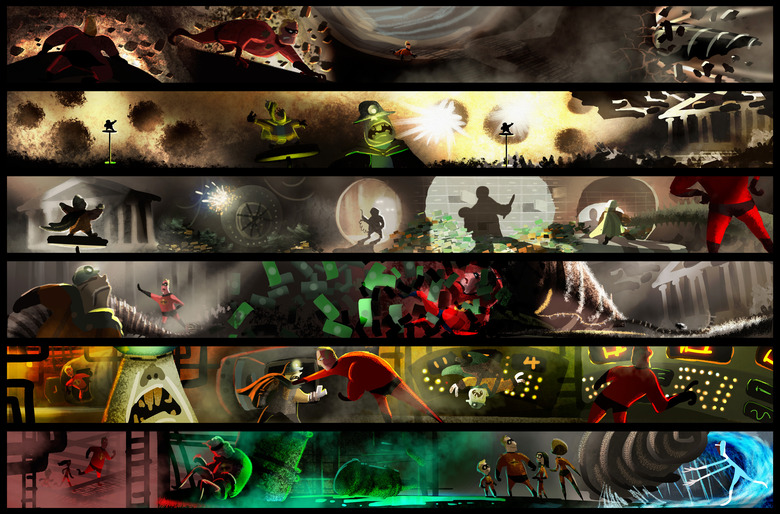 Incredibles 2 Underminer Sequence - Concept Art