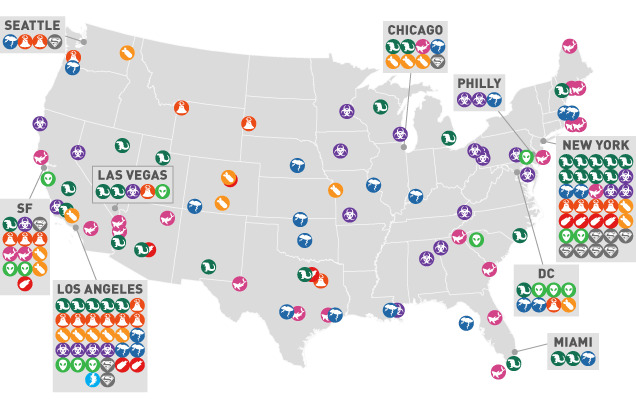 Hollywood disaster map