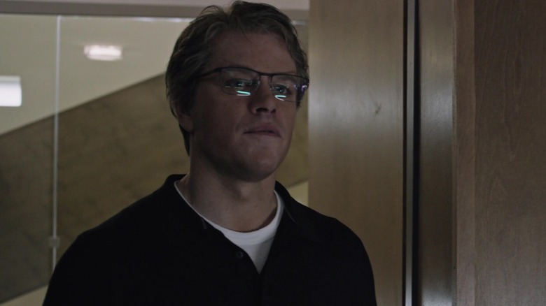 Matt Damon as Mark Watney entering a classroom in The Martian