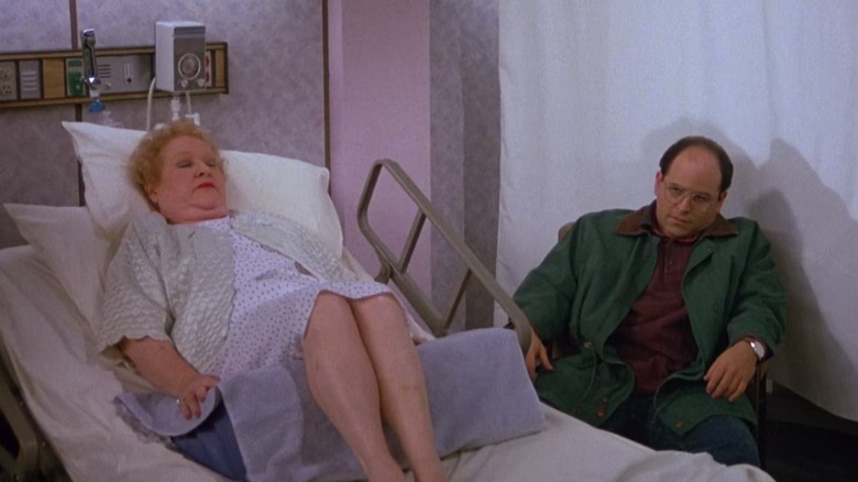 Estelle Harris and Jason Alexander in Seinfeld