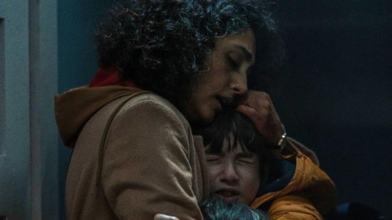 Golshifteh Farahani hugs Azhy Robertson