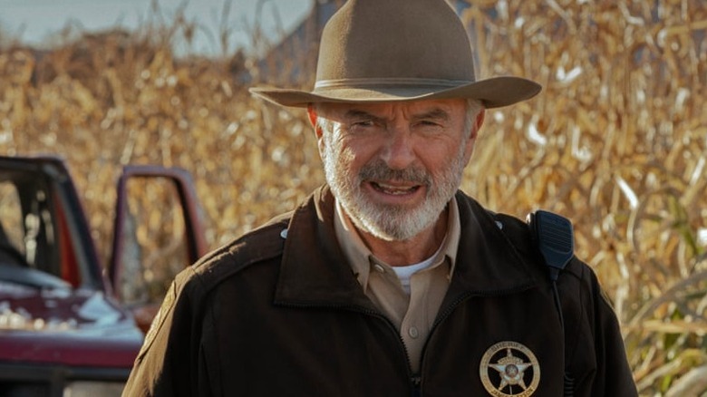 Sam Neill in corn field