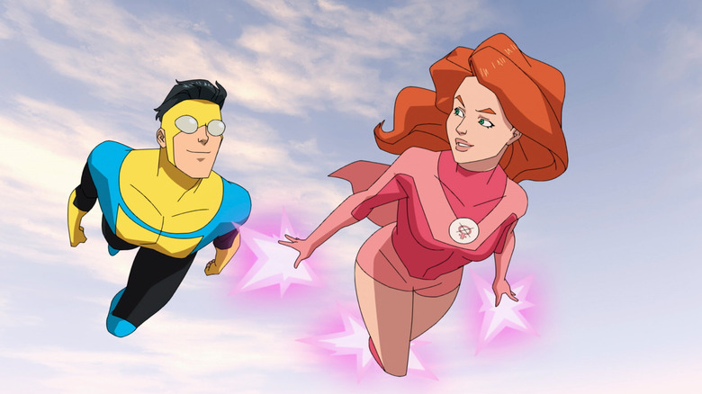 Invincible Mark and Eve flying