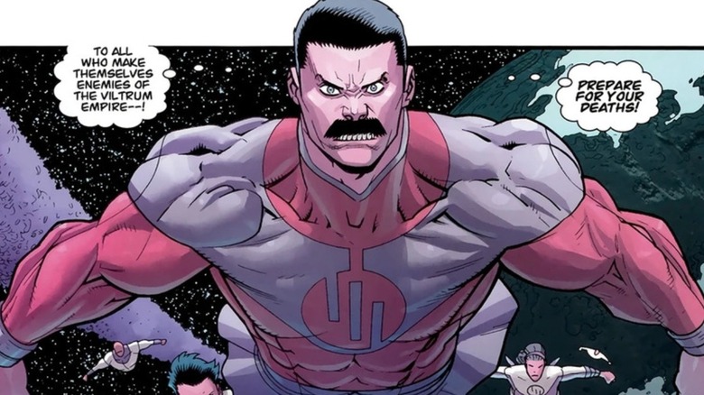 Invincible comics - Grand Regent Thragg leading Viltrumites into battle