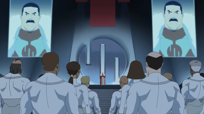 Invincible - கிராண்ட் ரீஜண்ட் த்ராக் ஆற்றிய உரையைப் பார்க்கும் வில்ட்ரூமைட்ஸ்