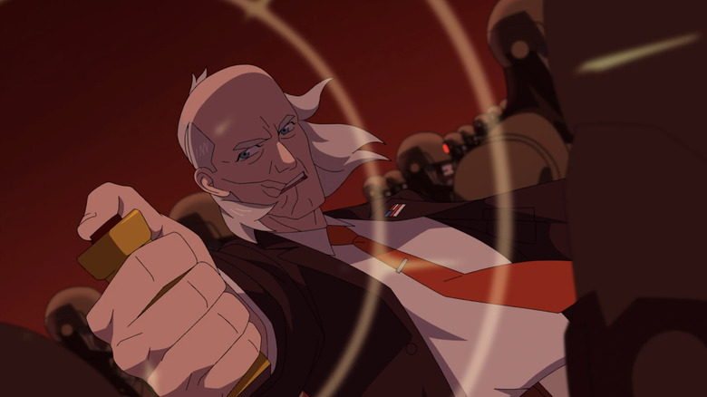 சிசில் ஸ்டெட்மேன் சோனிக் தூண்டுதல் சாதனத்தை இன்வின்சிபில் வைத்திருக்கிறார்