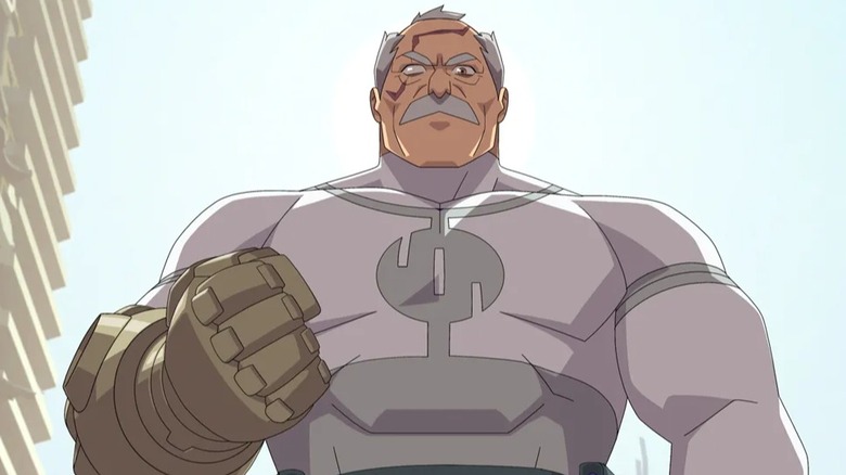 Conquest floating in the air in Invincible