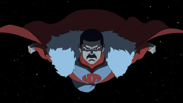 Invincible - Thragg flying through space