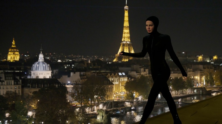 vikander catsuit walking in paris