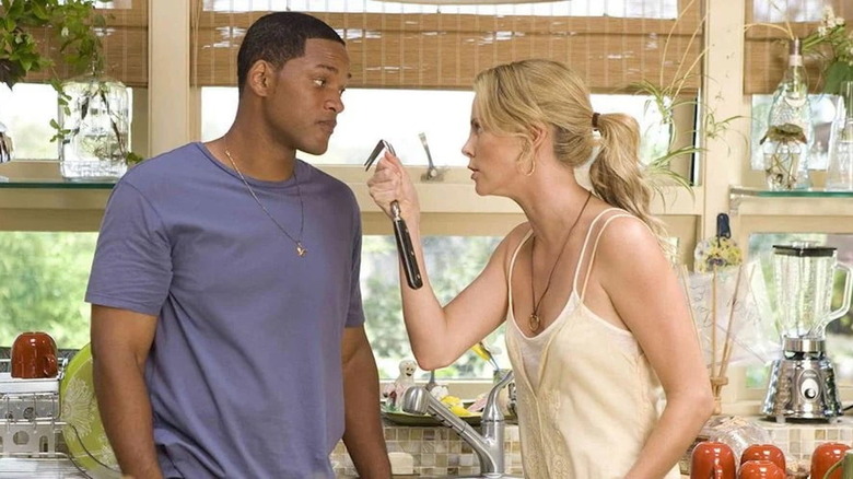 Will Smith Charlize Theron Hancock