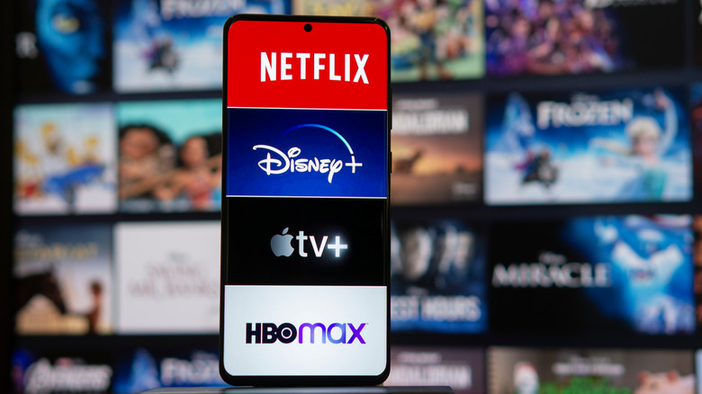Streaming platforms on a phone