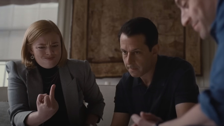 Sarah Snook and Jeremy Strong in Succession