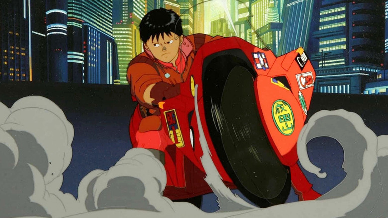 Kaneda riding his motorbike in Akira