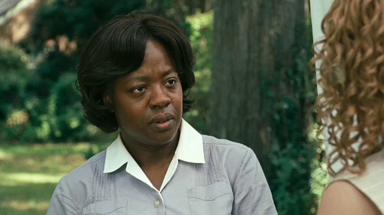 Aibileen looking at Skeeter in disbelief in The Help