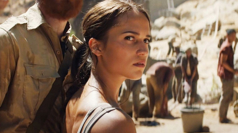 Alicia Vikander as Lara Croft in Tom Raider
