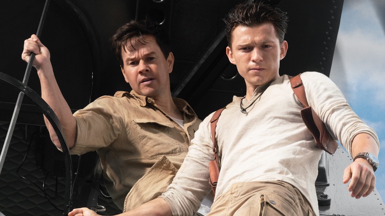 Mark Wahlberg and Tom Hollland in Uncharted