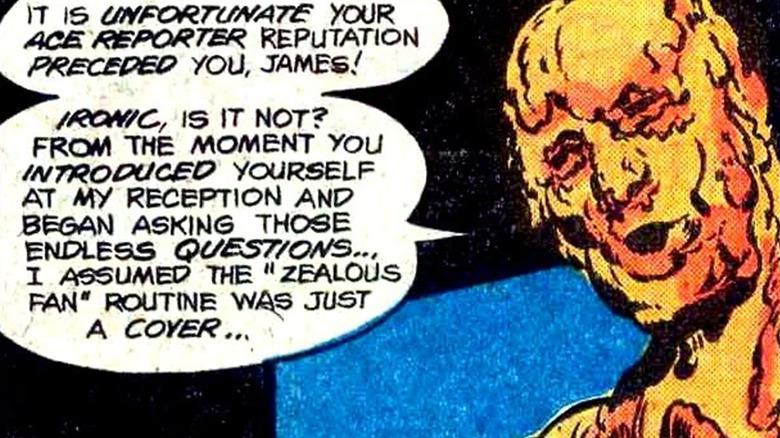 Asa Ezaak talks in closeup in a panel from Superman #355