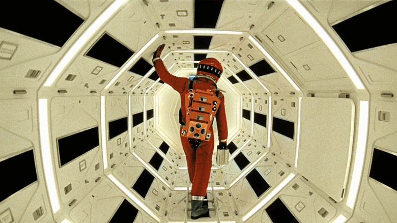 An astronaut walks through a tunnel in 2001: A Space Odyssey