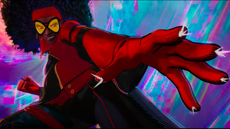 Spider-Woman gets ready to fight in Spider-Man: Across the Spider-Verse