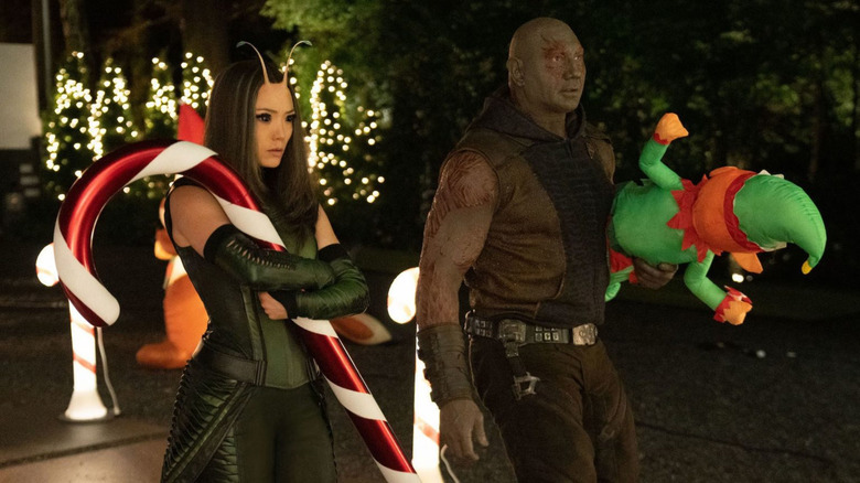 Drax and Mantis in The Guardians of the Galaxy Holiday Special