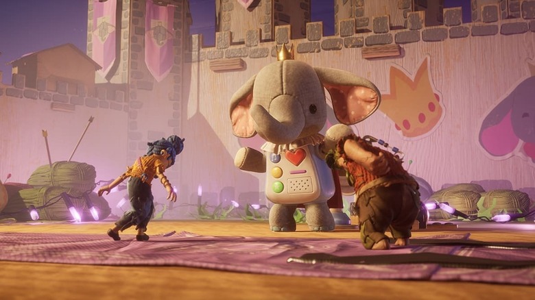 Cody and May with Cutie the Elephant in It Takes Two