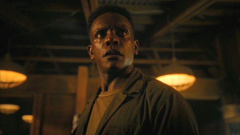 Chris Chalk's Dick Hallorann looks disturbed while inside the Black Spot in It: Welcome to Derry