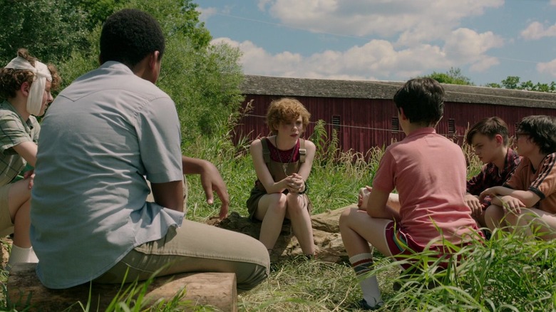 Stanley, Mike, Beverly, Eddie, Bill en Richie zitten samen in It (2017)