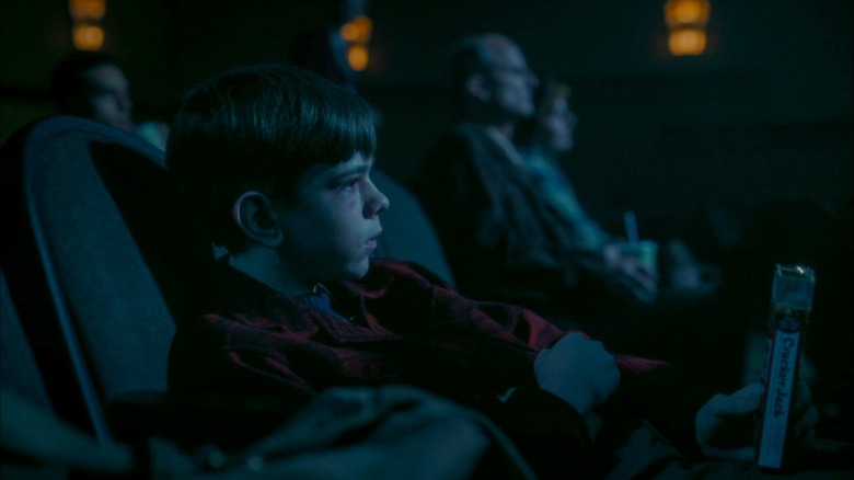 Matty sneaks inside the local theater right before the disaster in It: Welcome to Derry