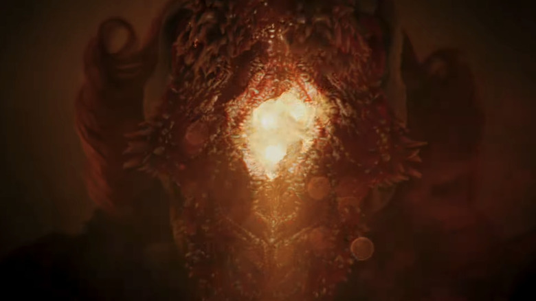 Bill Skarsgård's Pennywise opens his face to reveal the Deadlights in It Welcome to Derry