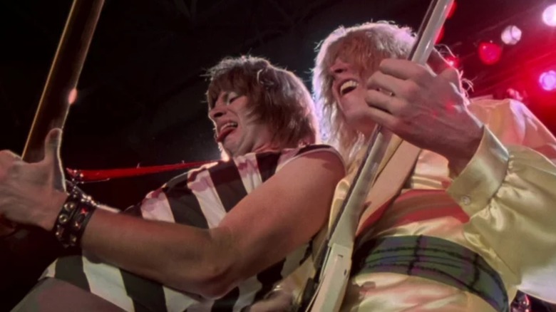Nigel and David playing guitar together