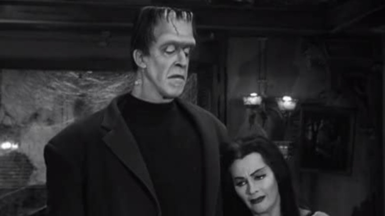 Fred Gwynne and Yvonne De Carlo in "The Munsters"