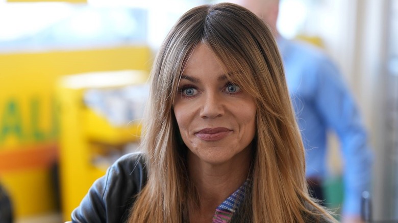Morgan (Kaitlin Olson) smirking at someone on High Potential