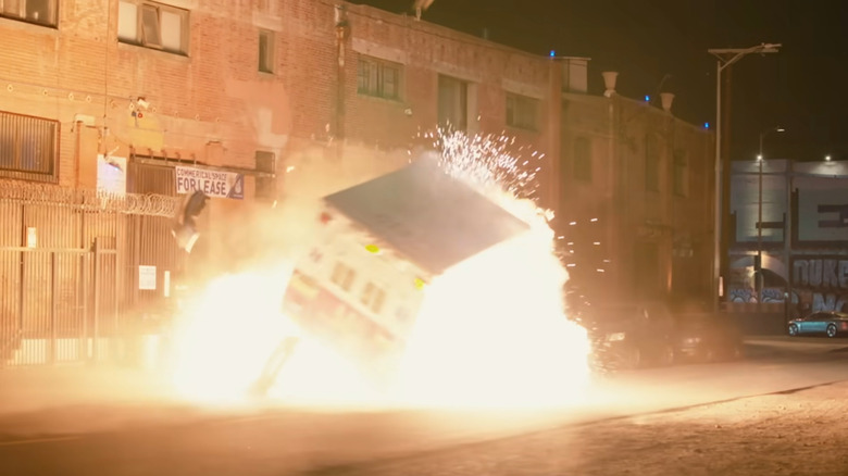 A stolen ambulance bursting into flames on It's Always Sunny in Philadelphia