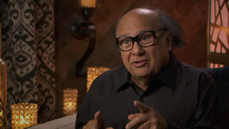 Danny DeVito as Frank doing an interview on It's Always Sunny in Philadelphia