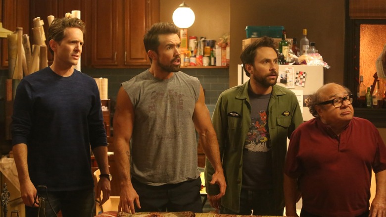 Glenn Howerton, Rob McElhenney, Charlie Day, and Danny DeVito in It's Always Sunny in Philadelphia