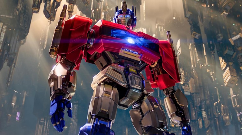 Optimus Prime on Cybertron in Transformers One