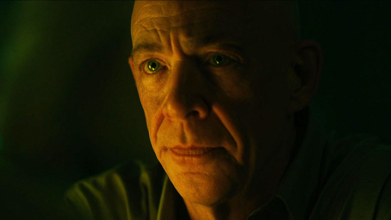 J. K. Simmons as Terence Fletcher looking solemn in Whiplash