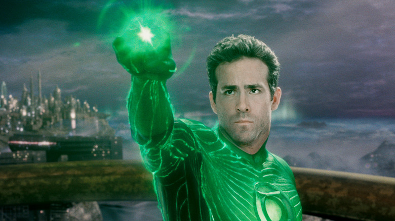 The green lantern carries its ring in the green lantern.