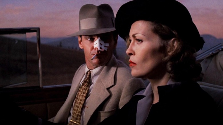 Jack Nicholson Faye Dunaway Chinatown Nose Taped