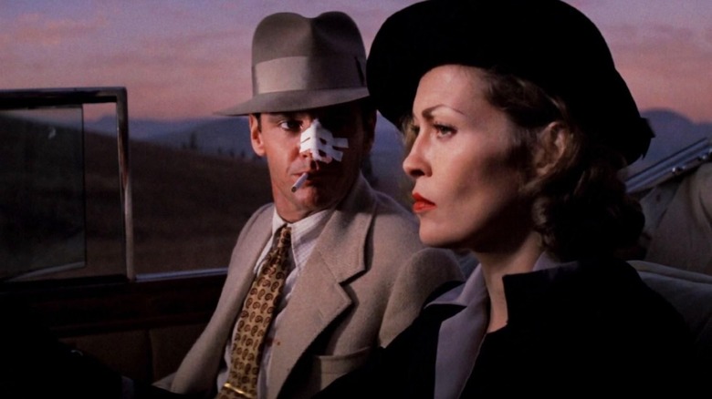 Jack Nicholson Faye Dunaway Chinatown Nose Taped