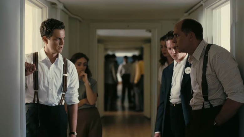Jack Quaid and supporting cast in Oppenheimer 