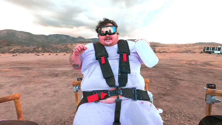 Zach Holmes on the Vomitron in Jackass Forever