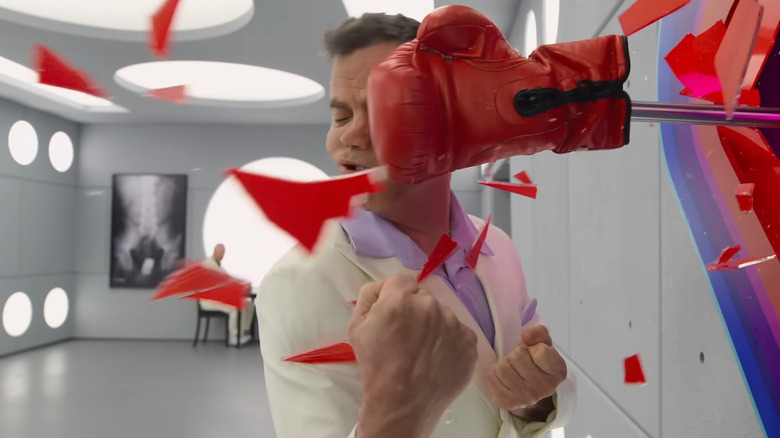 Steve-O getting punched in the face with a boxing glove in the opening of Jackass: Best and Last