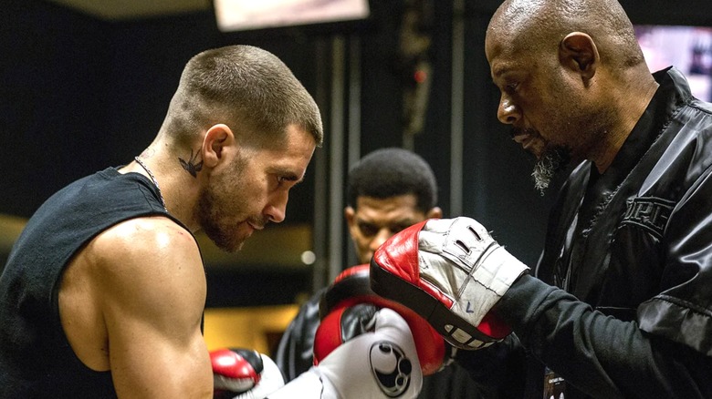 Billy Hope practices a match against Titus Wills in Southpaw