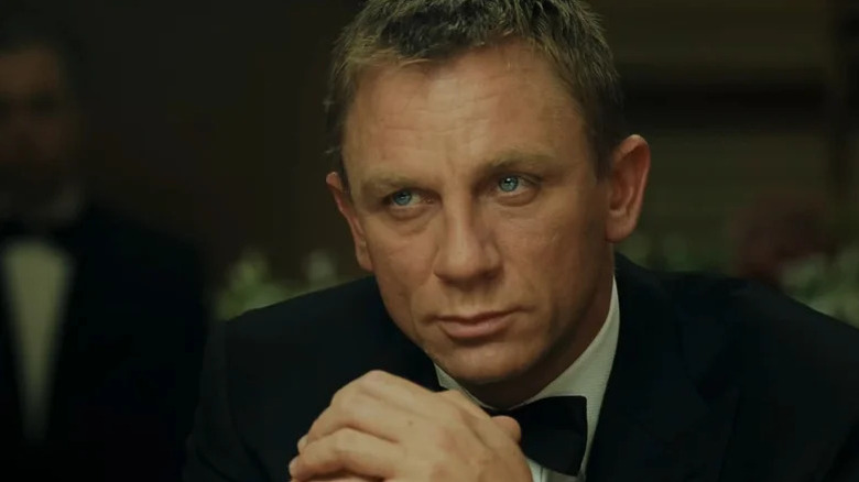 Daniel Craig's James Bond wearing a tuxedo in Casino Royale