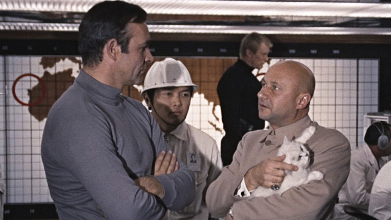 Bond and Blofeld with cat