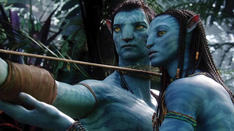 Sam Worthington and Zoe Saldana in Avatar