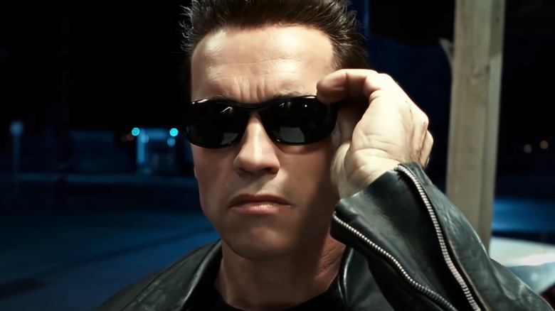 Arnold Schwarzenegger with sunglasses in Terminator 2: Judgement Day