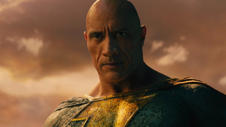 Black Adam grinning in Black Adam