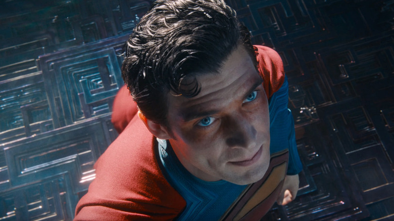 Superman gets ready to launch in Superman